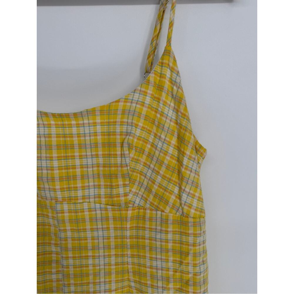 Altar'd State Yellow Plaid Cami Dress Miniature Slip Womens - M - Picture 5 of 11